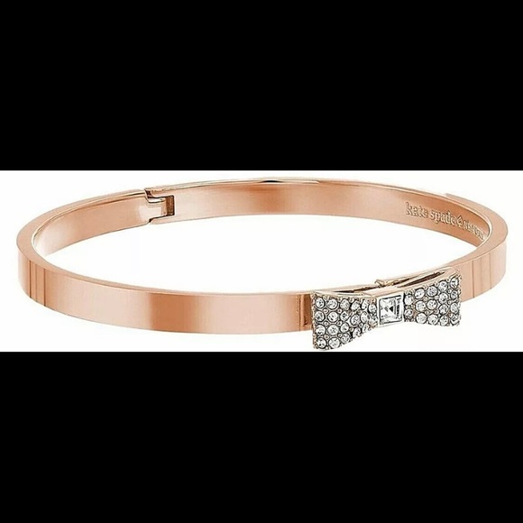 Kate Spade Ready Set Bow Bangle Bracelet Rose GoldTone O0RU1567 - Picture 3 of 10